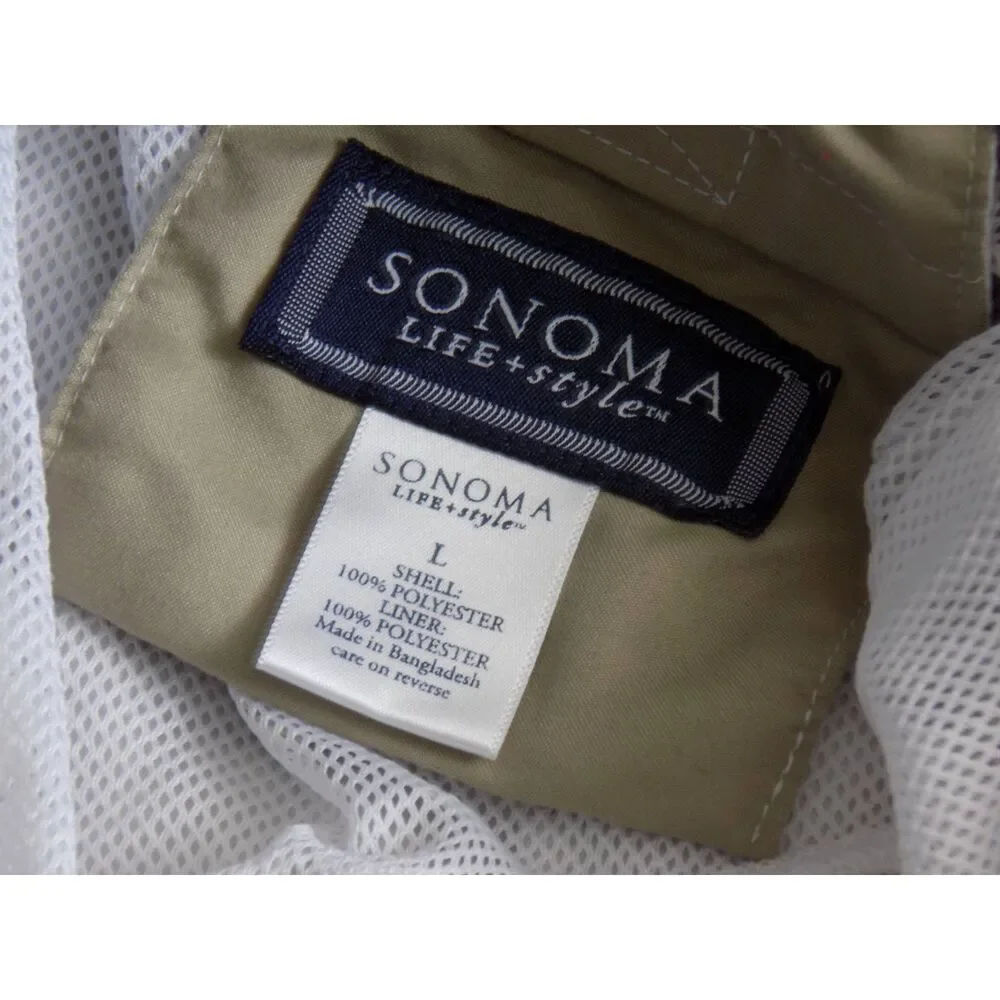Sonoma Life + Style Plaid Shorts Swim Trunks Large‎ 100% Polyester